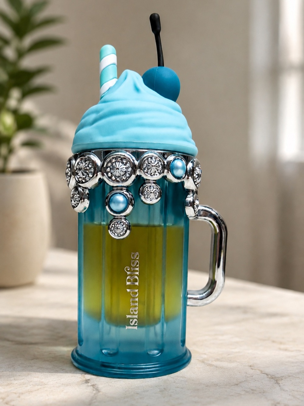 Armaf Island Bliss Turquoise Jeweled Decorative Vase